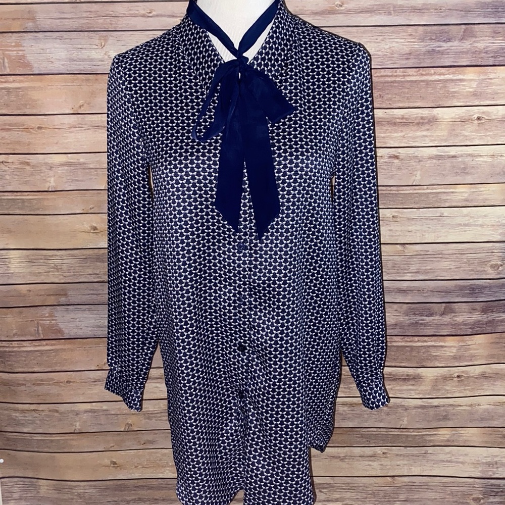 NWT Urban Outfitters Cope  Button-Up Blouse With Tie